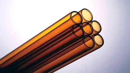 透明または琥珀色のタイプ I 耐水性中性ホウケイ酸ガラス管